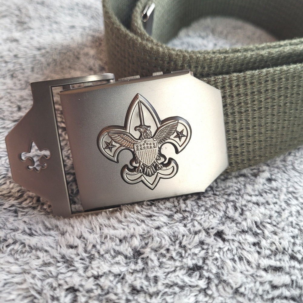 Boy Scouts of America Mens Web Belt 42 Canvas Eagle Scout Buckle Utility 21672